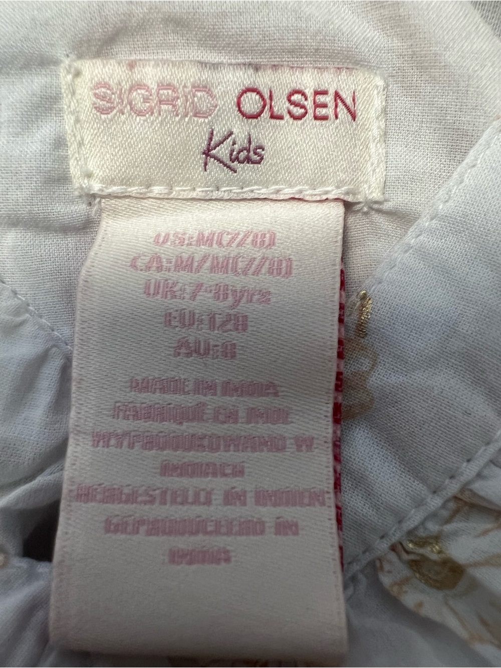 Sigrid Olsen Girls White Shell Starfish Dress | Coastal Beach - Picture 3 of 4